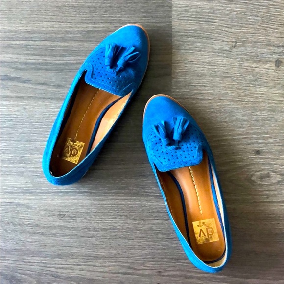 Dolce Vita blue suede loafers with tassels - Picture 1 of 5